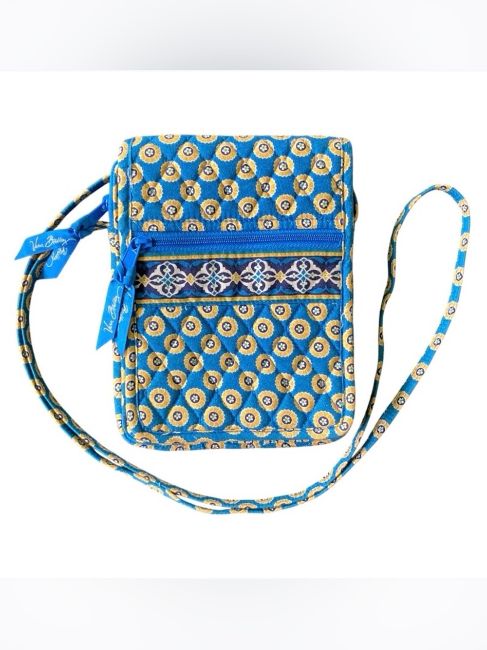Vera Bradley Mini Hipster RIVIERA Blue Crossbody Shoulder Bag Purse